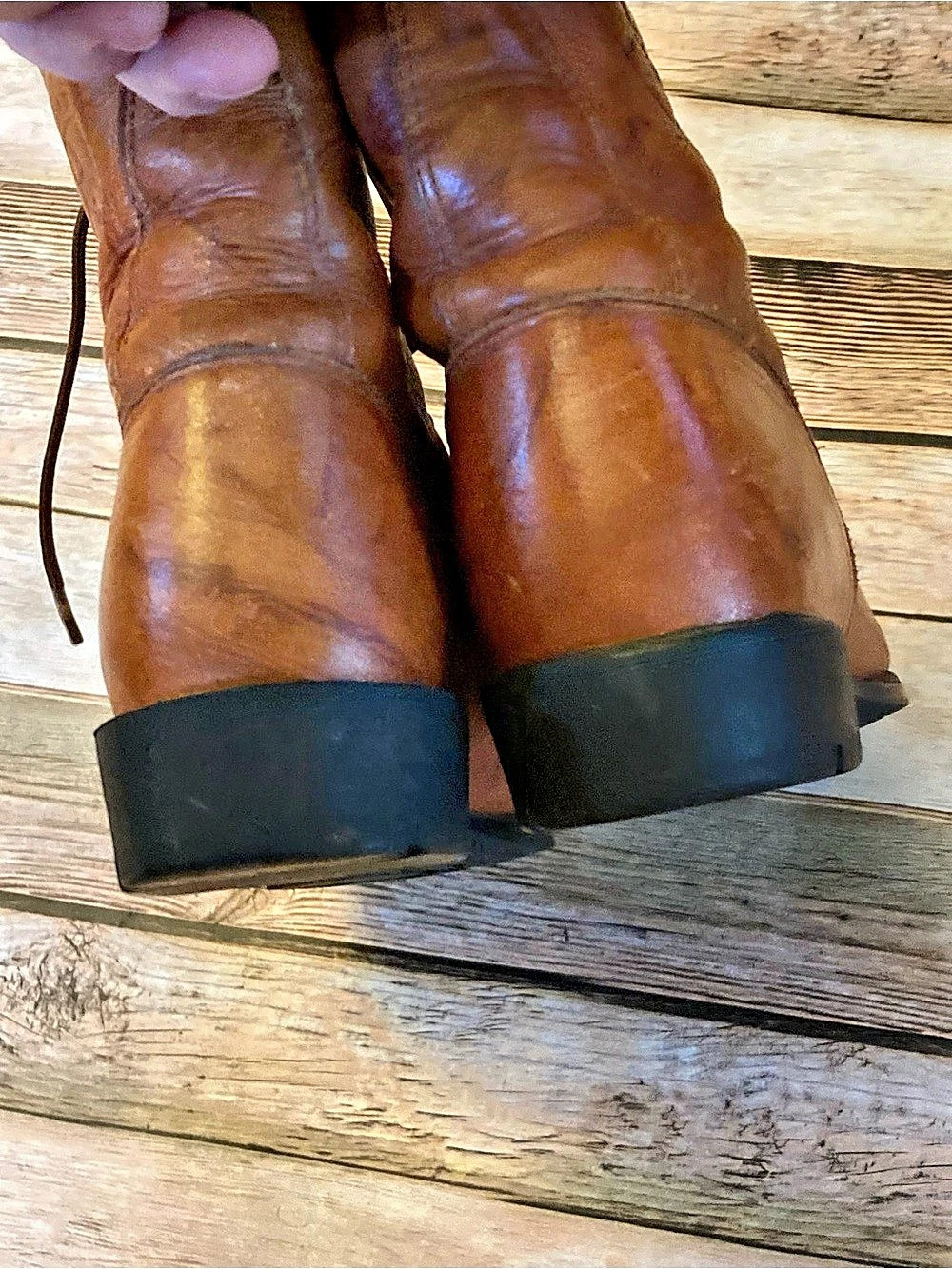 Ariat Lace-Up Fringe Boot Fringe Lace-Up Boots Brown US 6.5 B Wear inside heel - Picture 8 of 12